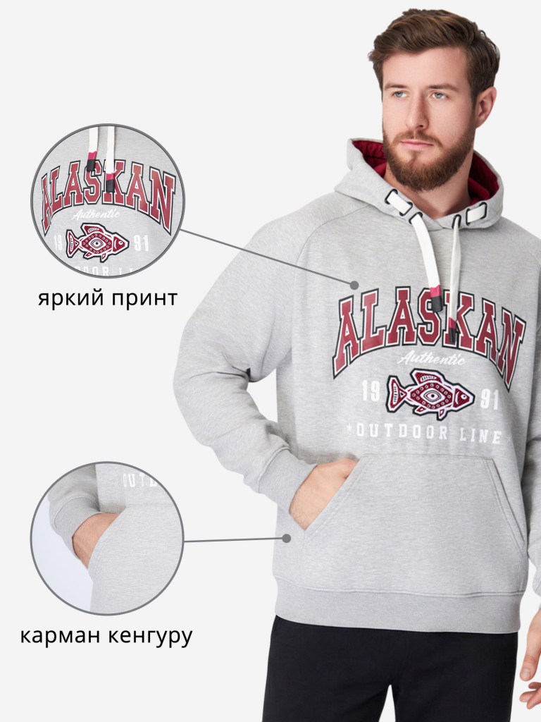 Худи мужское Alaskan Promo Hoodie для рыбалки и охоты