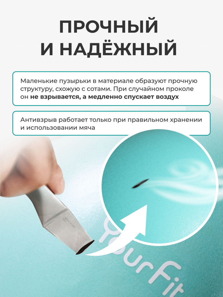 Мяч для пилатеса гимнастический спортивный 25 см