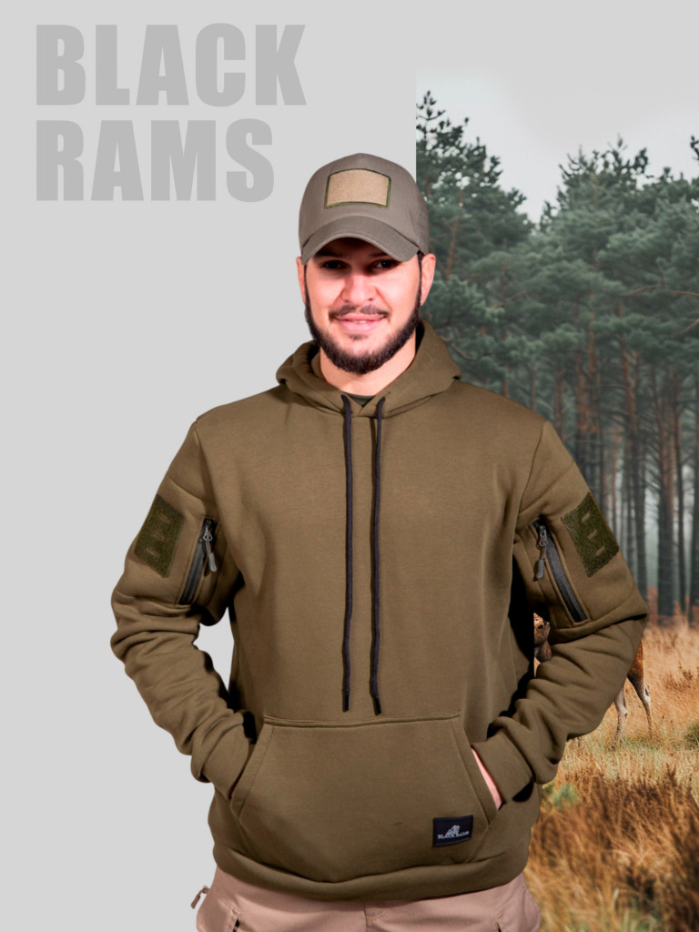 Худи для охоты и рыбалки Black Rams HBT-001 Хаки XXL