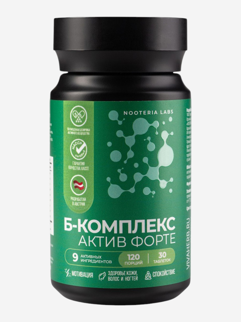 Б-комплекс актив форте Nooteria Labs, 30 таблеток