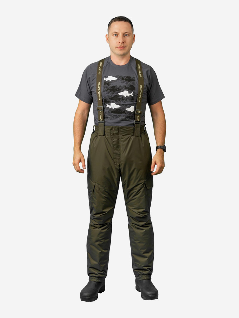 Костюм для рыбалки мужской GRAYLING, скат демисезонный -15, хаки