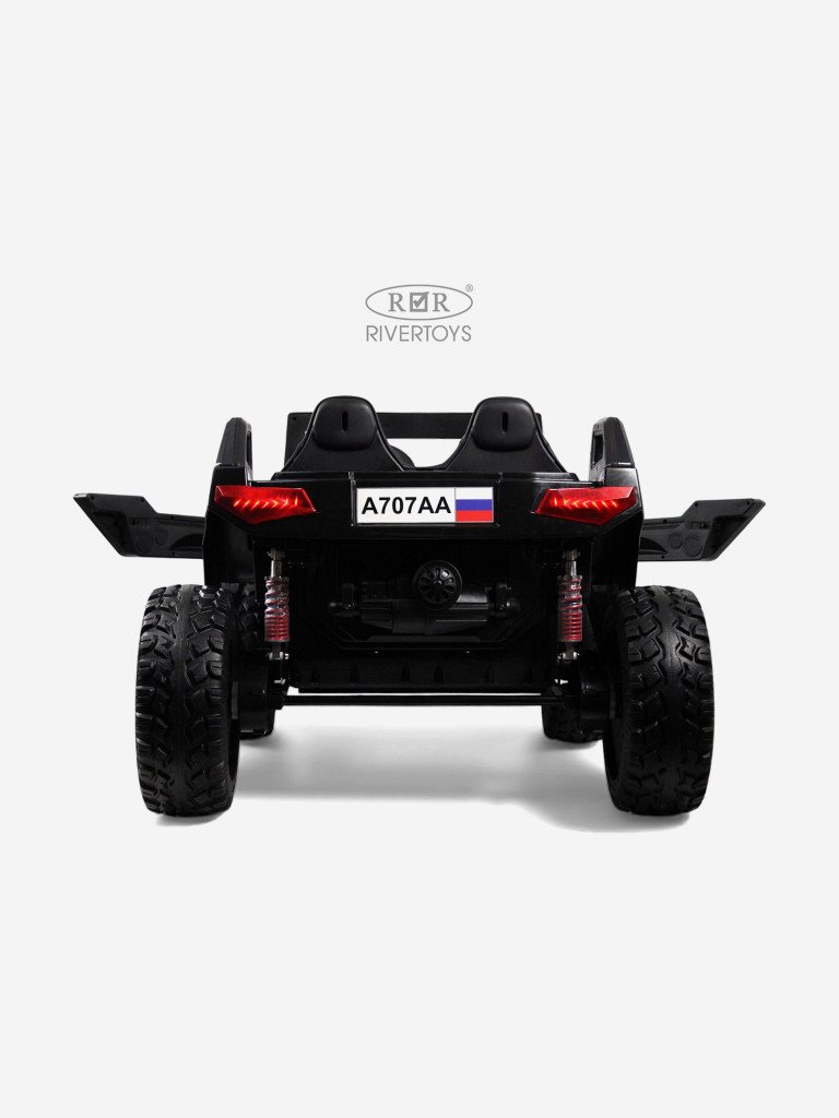 Детский электромобиль RIVERTOYS A707AA LUX NEW 4WD зеленый камуфляж