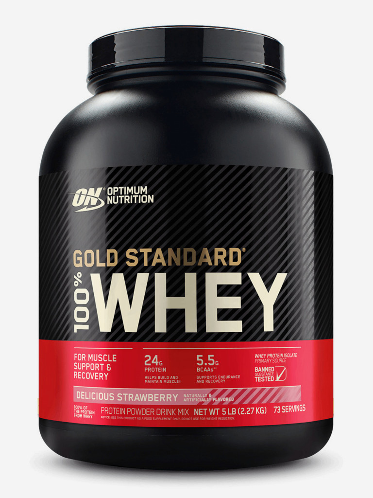 Протеин Optimum Nutrition Gold Standard Whey, 2270 г, Клубника