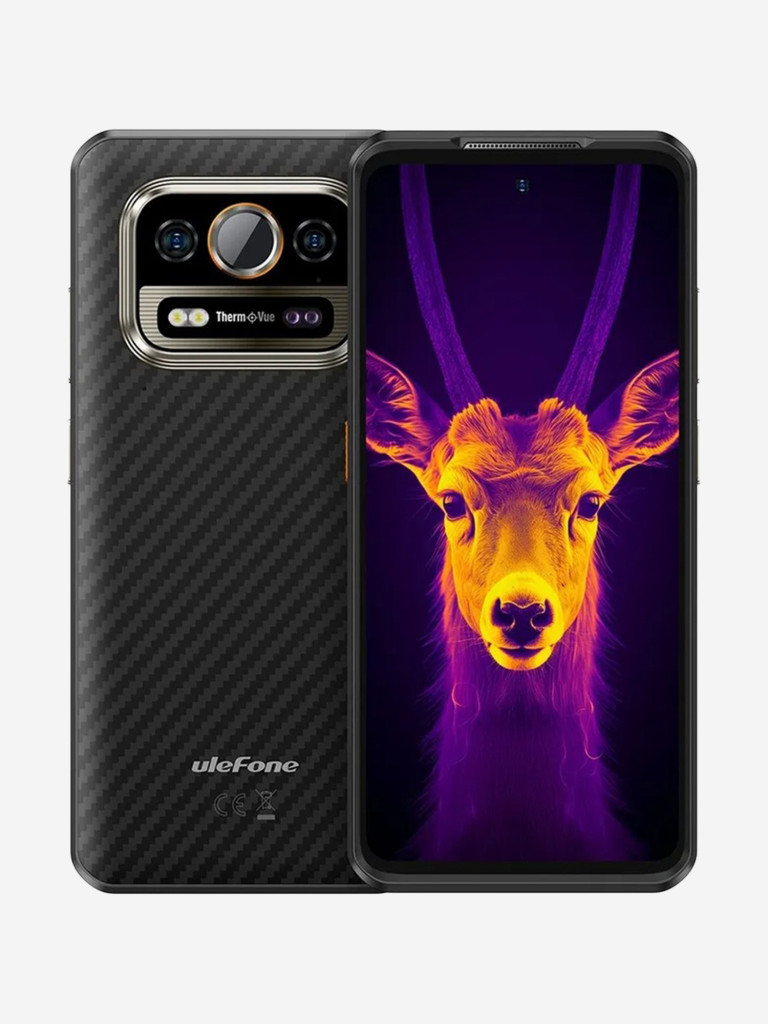 Смартфон Ulefone Armor 25T Pro 6+256GB Frost Black, 6.78”, FHD+, IPS, 120Hz, MT6300, 5G, And14, 50+64MP, 32MP, ThermoVue, 6500mAh