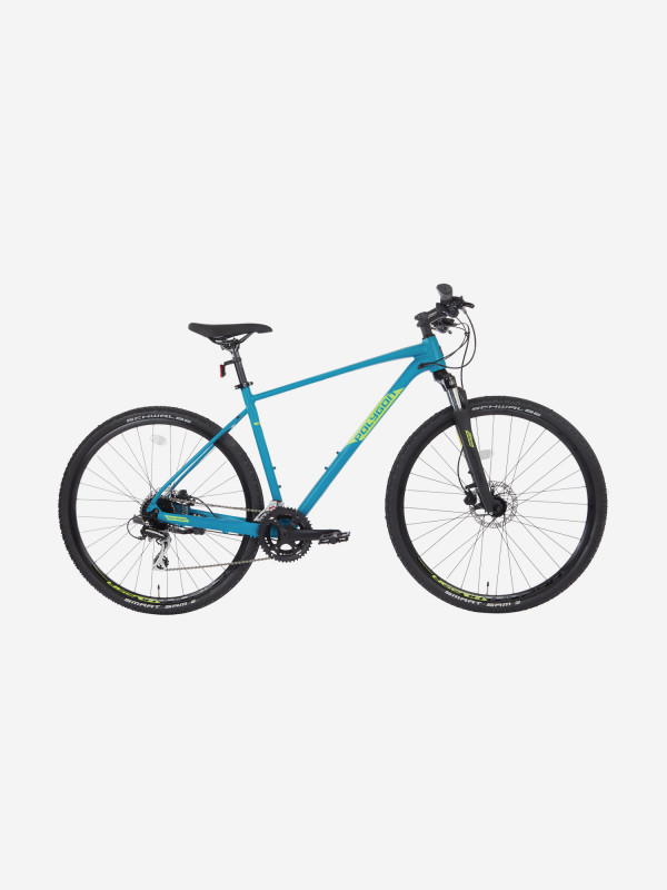 Велосипед городской Polygon Heist X2 700C, 2021 синий цвет — купить за 52999 руб., отзывы в интернет-магазине Спортмастер