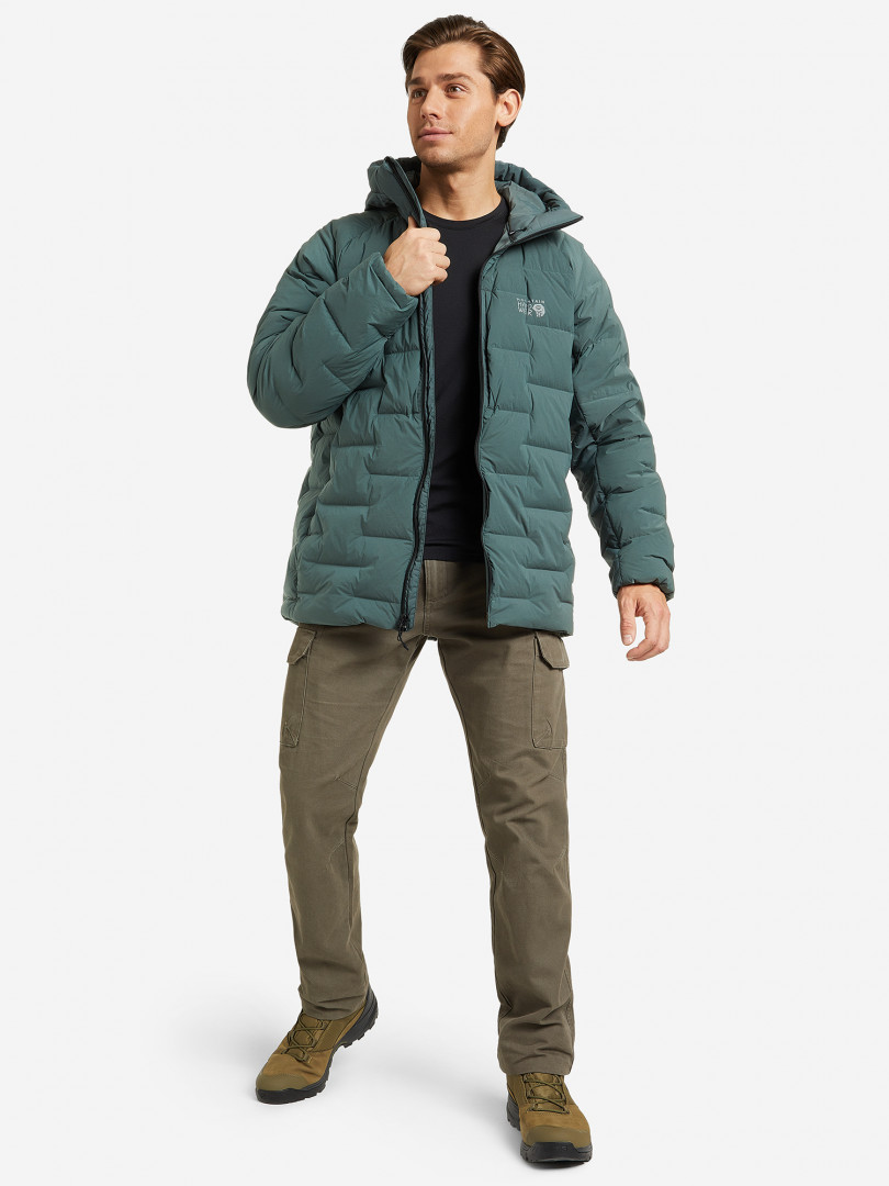 фото Пуховик мужской mountain hardwear stretchdown™ parka, зеленый