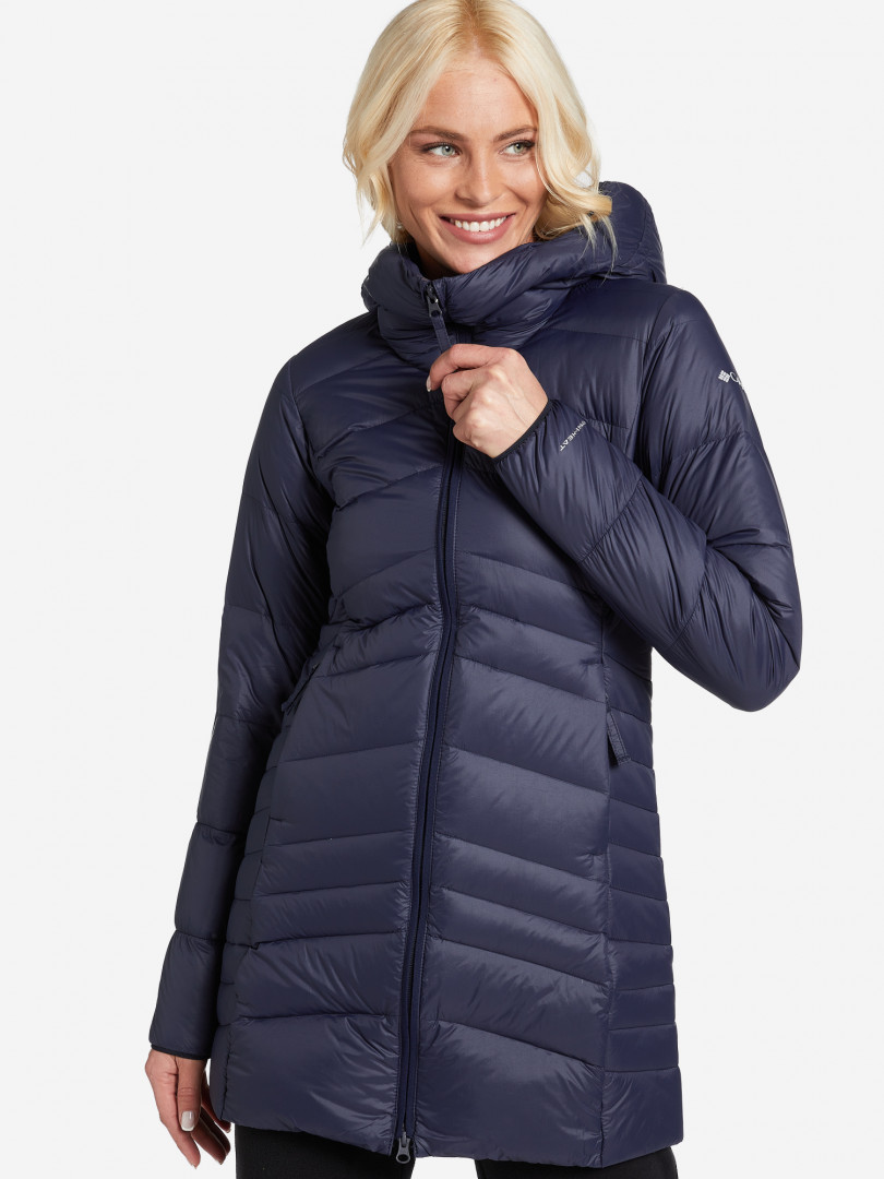 фото Куртка пуховая женская columbia autumn park down mid jacket, синий