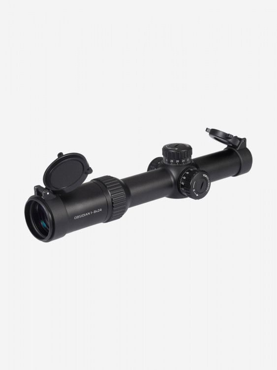 Прицел Gaut Obsidian 1-8x24, сетка 62 (Half MD), подсветка красная, 30мм, поправки 1/2 МОА