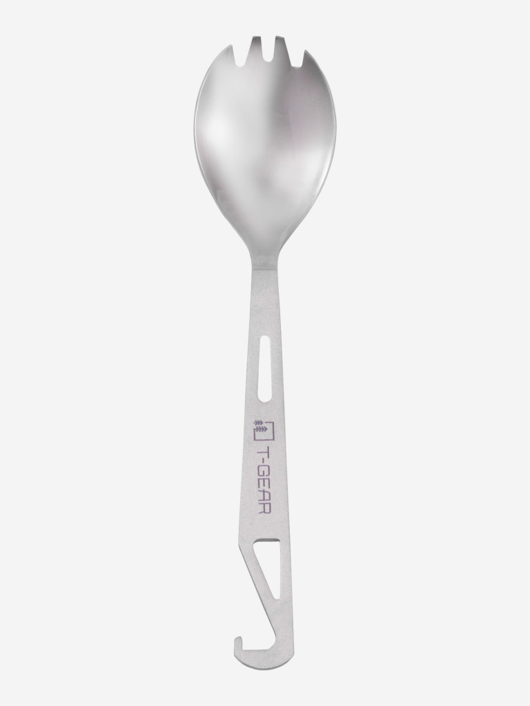 Ловилка с крючком титановая T-Gear Titanium Hooked Spork Polished