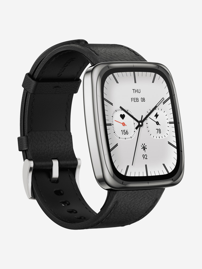 Умные часы Amazfit Active 2S Black Leather A2440 (+красный ремешок в комплекте)