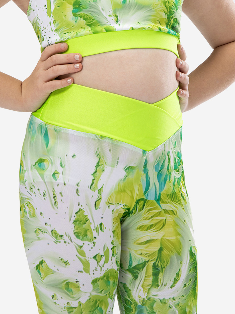 Легинсы спортивные ШарЛиС для девочек Rain lime