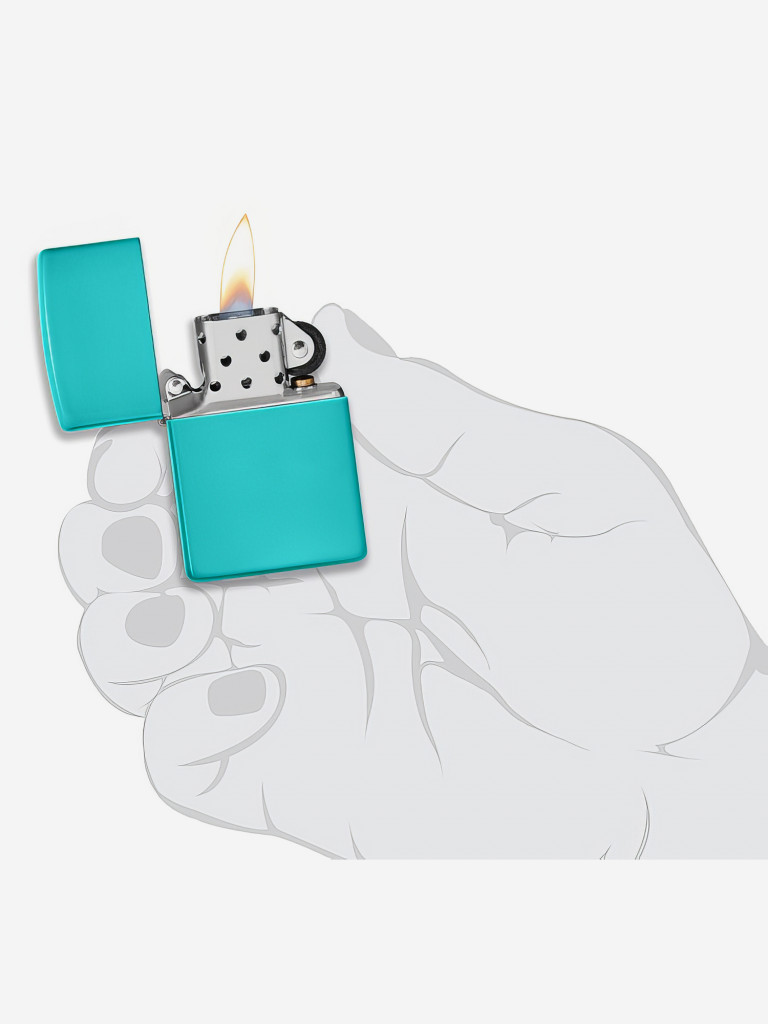 Зажигалка бензиновая ZIPPO 49454 Classic Flat Turquoise