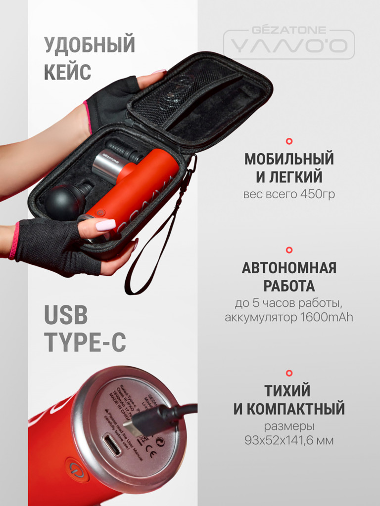 Массажер для тела перкусcионный Gezatone AMG146