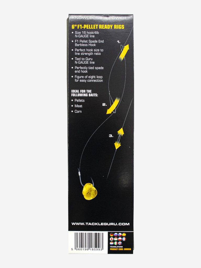 Поводок готовый GURU F1 Pellet Pole Rig №16 15см