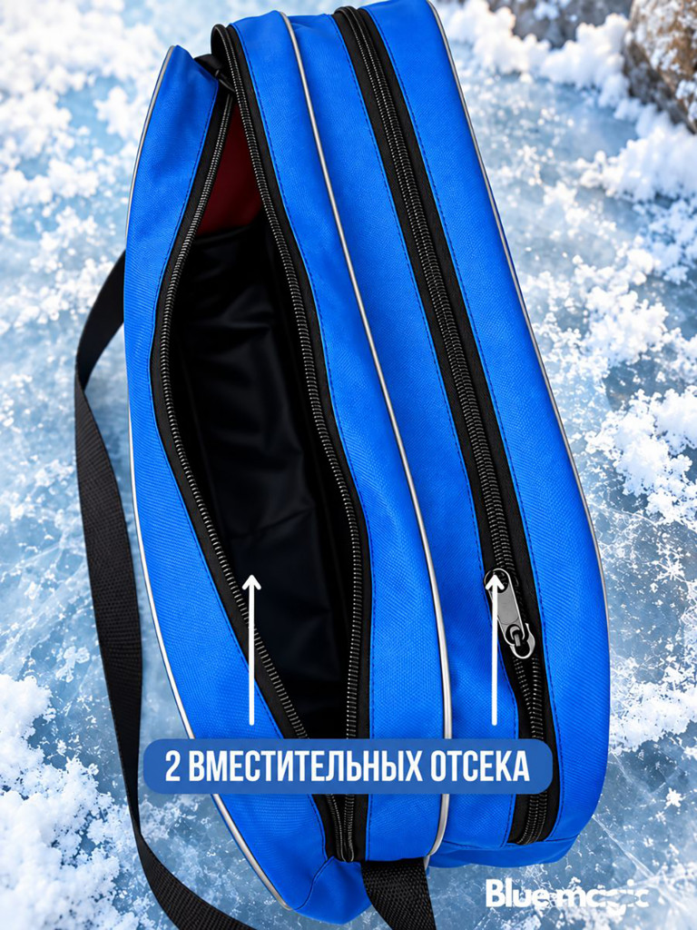 Жерлицы Blue Magic для зимней рыбалки оснащенные на алюминиевой стойке в сумке 10 шт на щуку