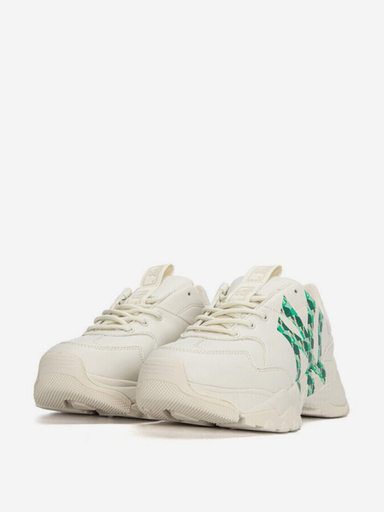 Кроссовки массивные низкие MLB Big Ball Chunky Слоновая кость с Зеленым