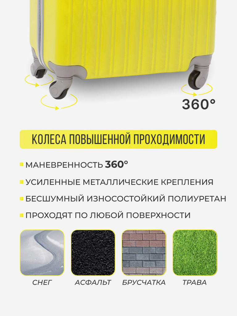 Чемодан Tevin XS ручная кладь пластиковый неубиваемый