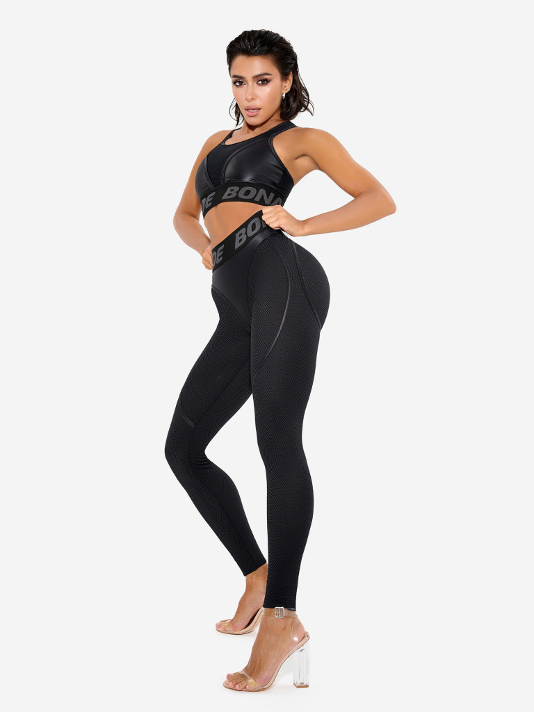 Спортивный топ бра Bona Fide Top For Top "Black Skin"