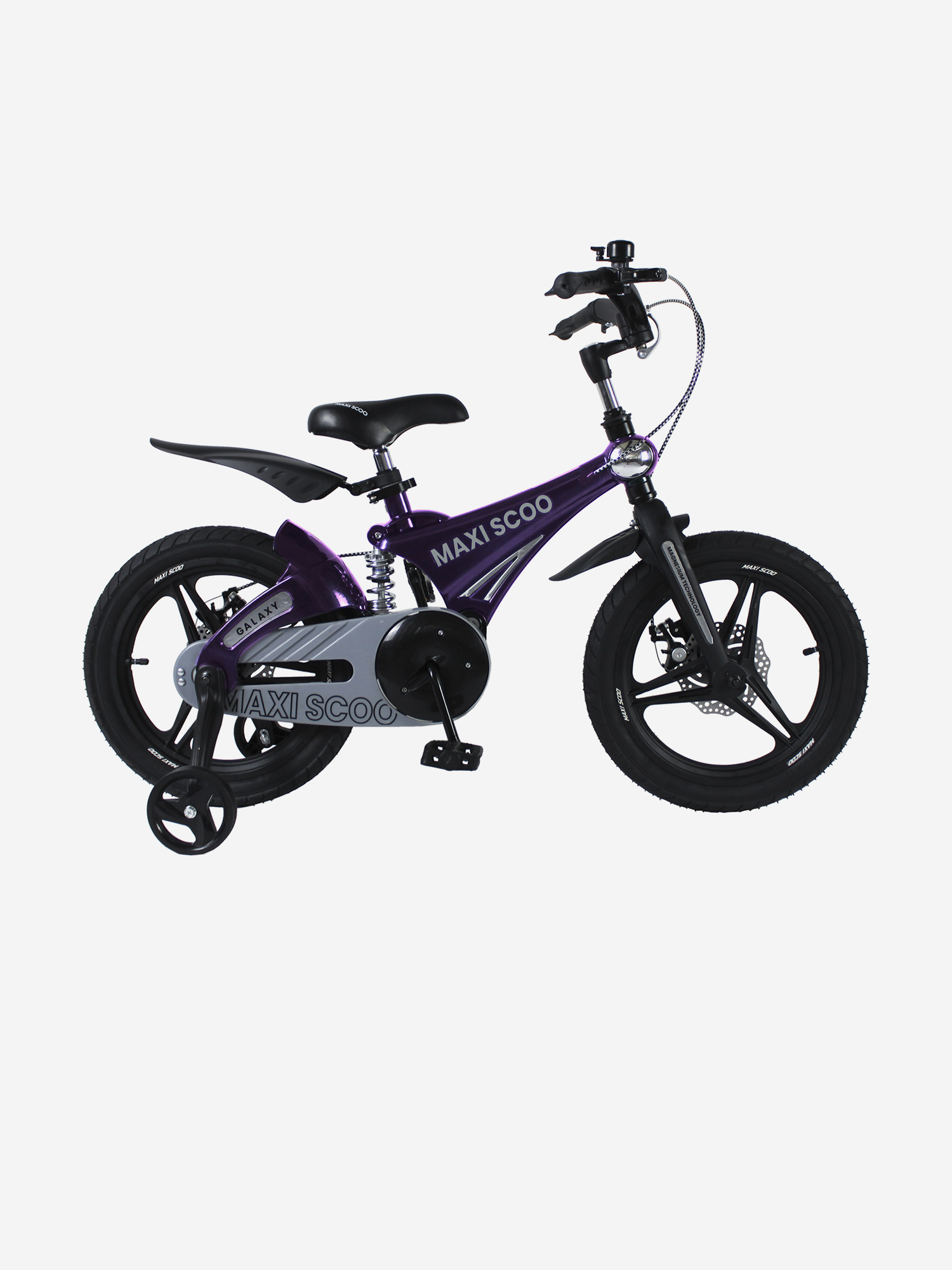 фото Велосипед детский maxiscoo galaxy deluxe plus 14", фиолетовый