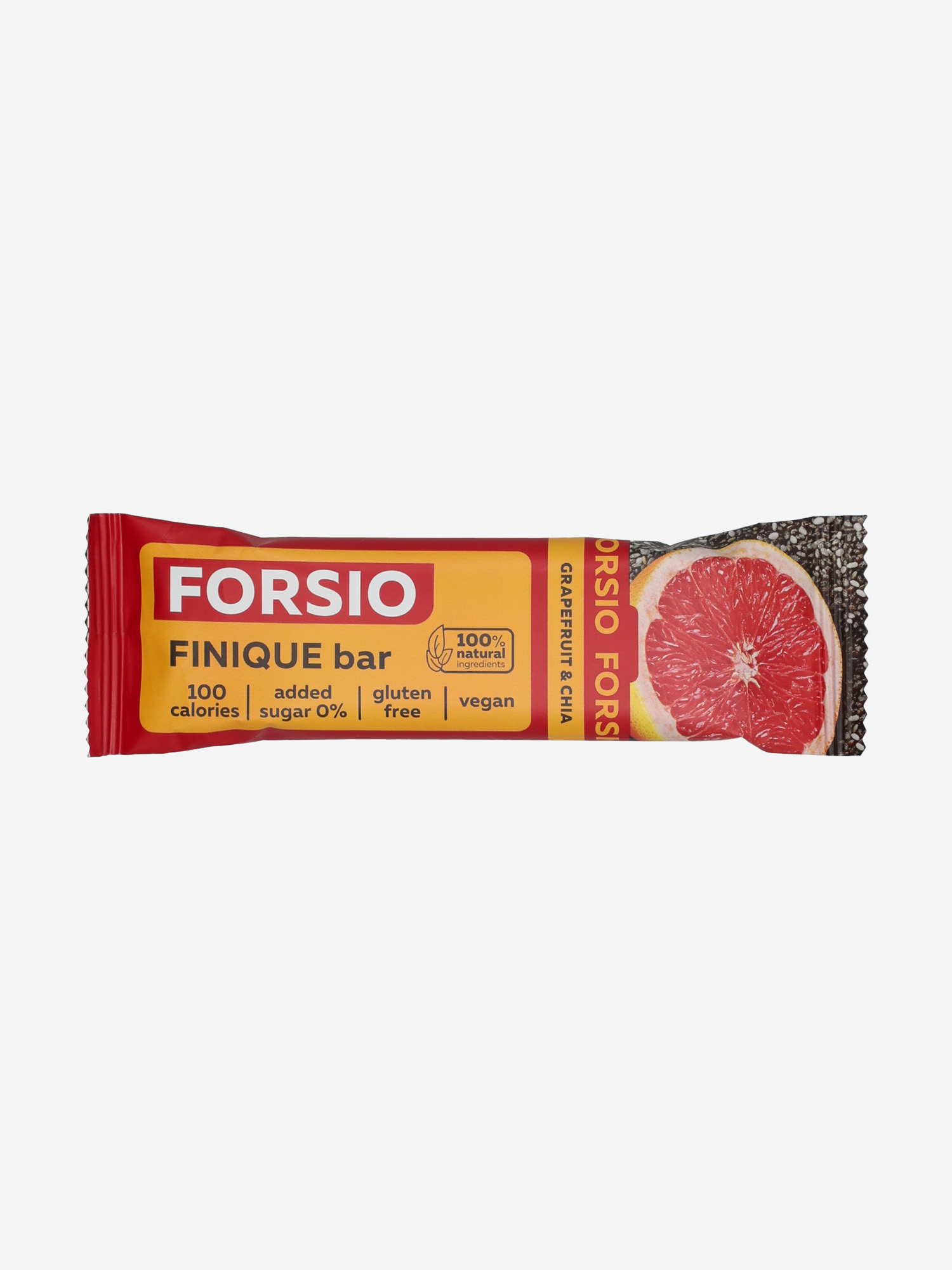 Фруктовый батончик Forsio финиковый с грейпфрутом и чиа, 30 г, Мультицвет